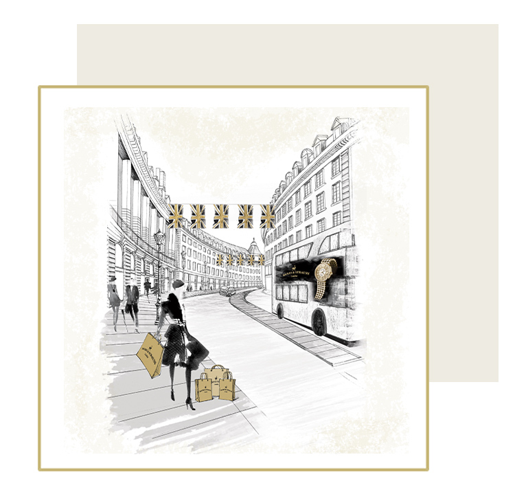 英国に敬意を表した、腕時計。